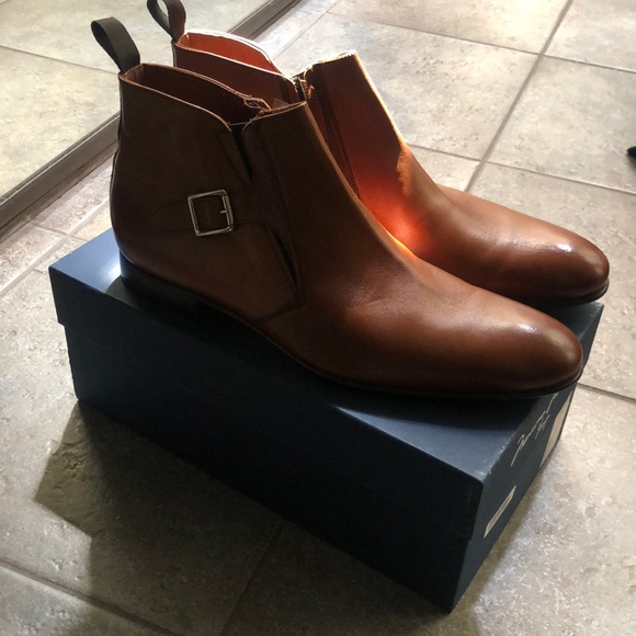 Men’s genuine leather boots- size 11.5 - Picture 1 of 4